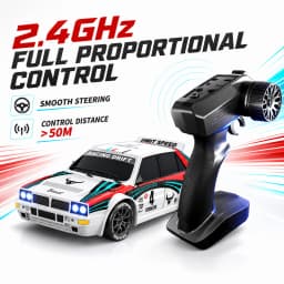 1:24 Remote Control Car Racing Mode 20Km/H Collision Resistant Drift Stunt Car Replaceable Tires Taillights 4Wd Toy Car