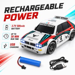 1:24 Remote Control Car Racing Mode 20Km/H Collision Resistant Drift Stunt Car Replaceable Tires Taillights 4Wd Toy Car