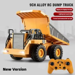 9CH Alloy Remote Control Excavator Bulldozer Dump Truck Simulate Engineering Vehicle Toy RC Trucks Model Children Toy Kids Gifts