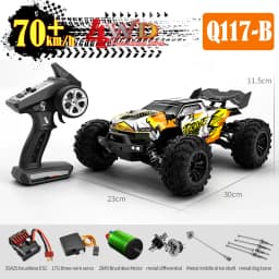 JJRC 70KM/H RC Off-Road Car 1:16 4WD High Speed Cars With Led Lights 2.4G Inductor Brushless Remote Control Cars Children Toys