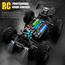 JJRC 70KM/H RC Off-Road Car 1:16 4WD High Speed Cars With Led Lights 2.4G Inductor Brushless Remote Control Cars Children Toys