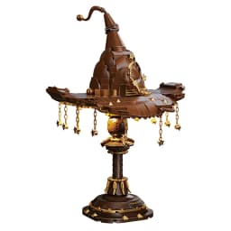 698Pcs Wizard Hat Building Blocks Set with Light Table Lamp DIY Potter Brick Toys Home Decoration Birthday Gift for Kids Adult