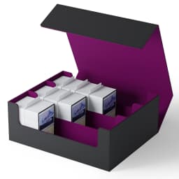 Trading Card Storage Box, Can Hold 1800+ Single Sleeved Cards, Magnetic Closure PU Leather Card Box, Fits for TCG Cards