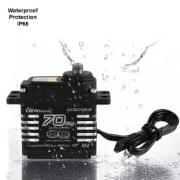 70kg Digital Servos Large Torque Magnetic Induct 8.4v Brushless Motor IP68 Steel Helical Gear For 1/8 1/10 Remote RC Car Robot