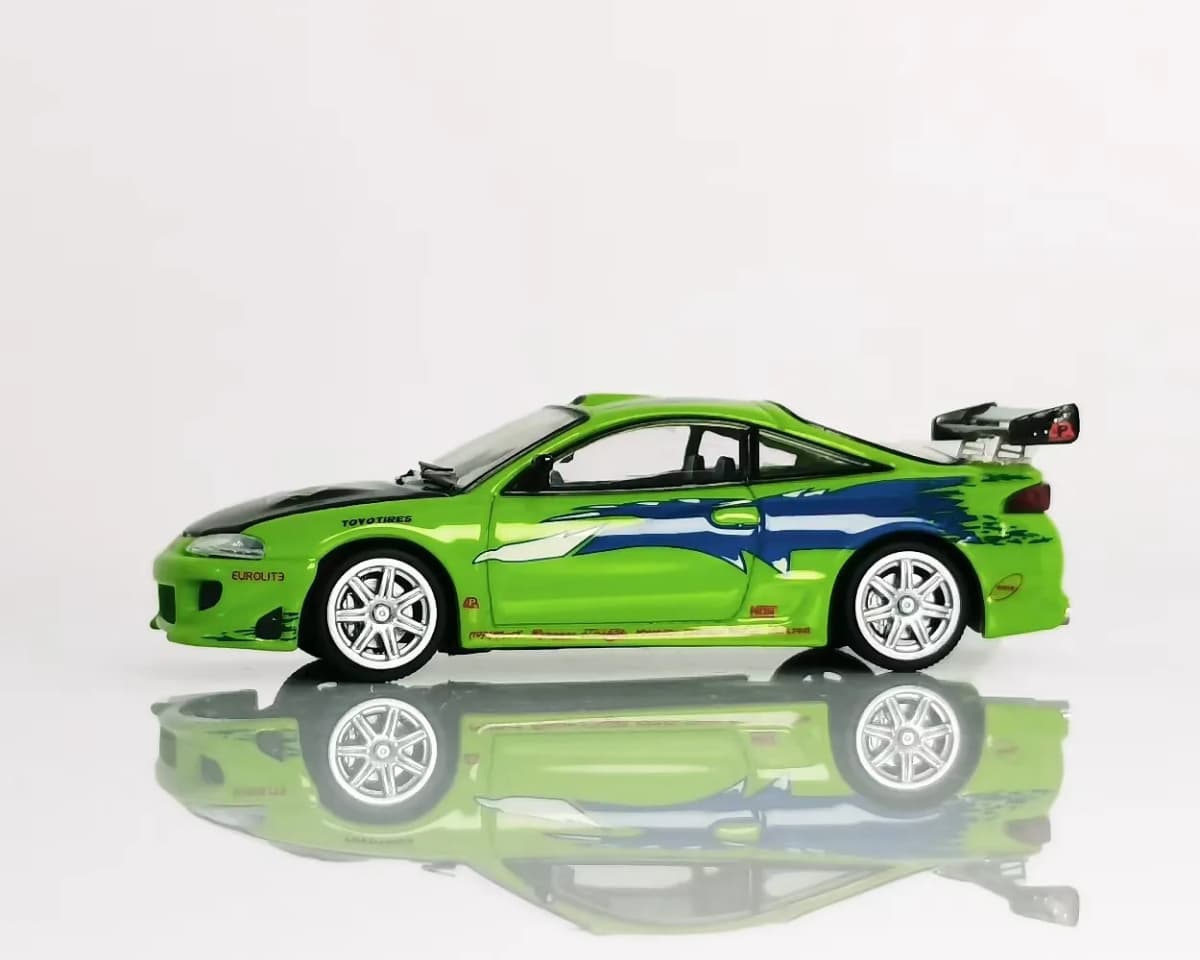 Transcend Model Eclipse Fast Green Diecast Car Limited 999pcs Collection Auto Toys Gift 1/64