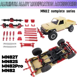 Metal Front and Rear Axle Rear Pull Rod Kit for MN Model 1/12 MN82T LC79 MN82S MN82Pro MN82 Remote Control Car Accessories
