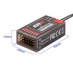 Radiomaster ER6 2.4G 6CH 100mw CRSF PWM Receiver