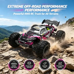 Wltoys 16101Pro 16102Pro Rc Car 4X4 70Km/H High Speed Brushless Motor Rc Monster Truck Metal Transmission Esc Ipx4 Off-Road 2.4g Remote Control Car Professional Racing Cars Toy for Adults