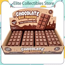12pcs/box Case Chocolate Butter Stick & Chocolate Bar Squishy Toy Slow Rising PU Stress Relief Decompression Fidget for Adults