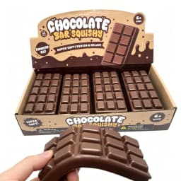 12pcs/box Case Chocolate Butter Stick & Chocolate Bar Squishy Toy Slow Rising PU Stress Relief Decompression Fidget for Adults