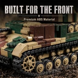 1:28 Heavy Tank Building Toys Armored Vehicle MOC Blocks Sets With Soldier Figures Creative Toys Brick Holiday Gifts 1600+pcs