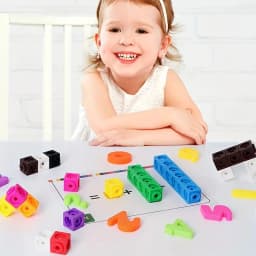 Math link Cubes Set of 100 Cubes Math Manipulatives and Cubes for Kids Ages 5+ Back to School Preschool Classroom Supplies