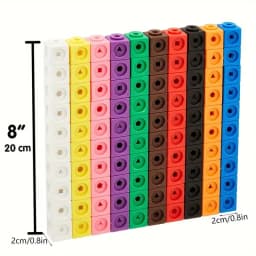 Math link Cubes Set of 100 Cubes Math Manipulatives and Cubes for Kids Ages 5+ Back to School Preschool Classroom Supplies