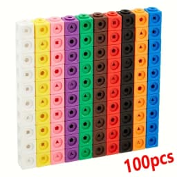Math link Cubes Set of 100 Cubes Math Manipulatives and Cubes for Kids Ages 5+ Back to School Preschool Classroom Supplies