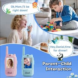 Video Walkie Talkies for Kids 2 Pack Rechargeable Toddler Toys for Indoor Camping Travel Birthday Gfits for Kids Ages 3-12