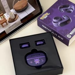 Anime Pokemon Gengar Figure Bluetooth Ear Clip Headset Hifi Stereo Wireless Sports Game Earbuds Long Battery Life Trendy Gifts