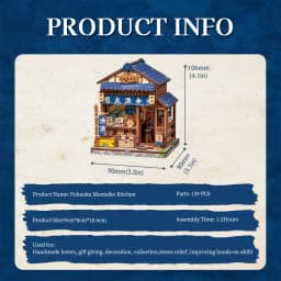 CUTEBEE Book Nook Kit DIY Wooden Doll House Miniature Model for Amazing Gifts Japanese Style