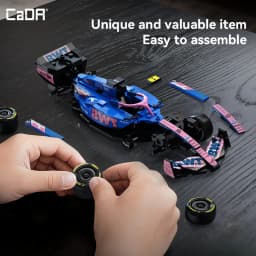CaDA Alpine F1 A525 Formula Racing Car No.43 Collectible Building Blocks, Assembly Toys for Boys and Girls, Holiday Gifts