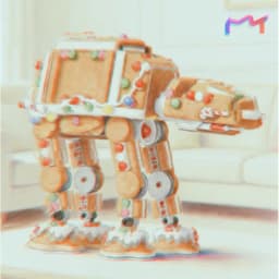 In Stock 2026 New Gingerbread At-at Walker With Figures Model Toys Diy Toys Building Blocks For Adults Christmas Birthday Gifts