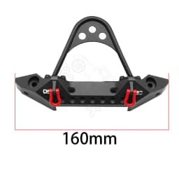 Metal Front Bumper with Lights for 1/10 RC Crawler TRX4 Axial SCX10 II 90046 & SCX10 III AXI03007 YK4028 RGT 86100 D90