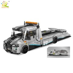 HUIQIBAO MOC Tow Truck Model Building Blocks City Trailer Bricks Toy for Kids Boy Gift Children Adult Car Set Home Decoration