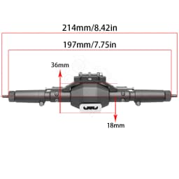 CNC Aluminum Diamond-Shaped Aluminum Alloy Complete Front & Rear Axle for 1/10 RC Crawler Truck Axial SCX10 II 90046 90047