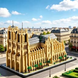 Popular toys, famous classic attractions, Notre Dame model building blocks, children's educational assembly toys, birthday gifts