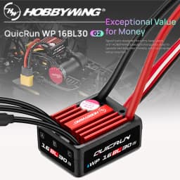 Hobbywing QuicRun WP16BL30 WP-16BL30 G2 30A 2-3S Brushless Speed Controller ESC For 1/16 RC Car