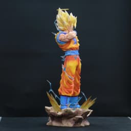 JJ Dragon Ball Z Son Goku Ssj2 Figure Led Base Super Saiyan 2 Goku Pvc Action Figures 33cm/12.99inch Collection Model Toys Gifts