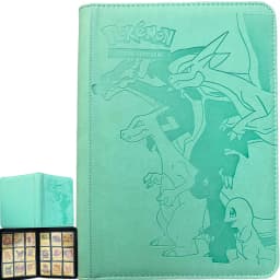 Card Binder with 9 Pocket Trading Card Album Display Binder Loading Pocket Holder for Pokemon PTCG TCG Yugioh MTG Game Card Book