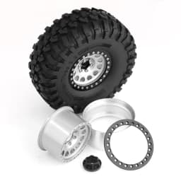 130mm Metal 2.2" Beadlock Wheel Rim Tire Set for 1/10 RC Crawler Car Axial SCX10 Wraith RR10 Capra Traxxas TRX4 YK4082 YK4083