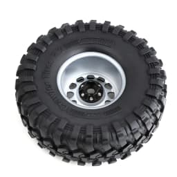130mm Metal 2.2" Beadlock Wheel Rim Tire Set for 1/10 RC Crawler Car Axial SCX10 Wraith RR10 Capra Traxxas TRX4 YK4082 YK4083