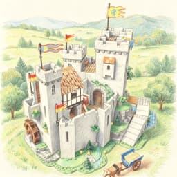 MOC Medieval Lion Knight Castle Building Blocks Modular Fortress Model Collection Display Bricks, Adult Lovers Gift