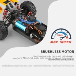WLtoys 144010 144001 75KM/H 2.4G RC Car Brushless 4WD Electric High Speed Off-Road Remote Control Drift Toys for Children Racing