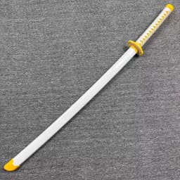 40in Demon Slayer Agatsuma Zenitsu Katana LED Mist Original Sabre Vapor Cosplay Accessories Prop Wood Schwert Vapour Toy Gift