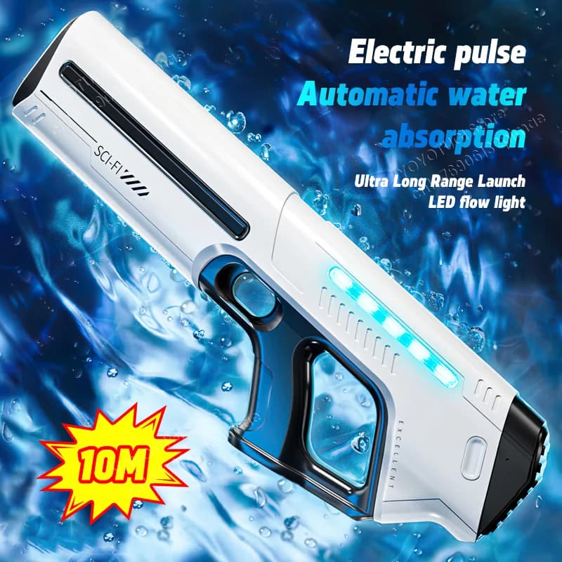 Children's Fully Automatic Water Storage Gun Large Capacity Electric Water Absorbing Toy Gun Summer Outdoor Water Toy Gift