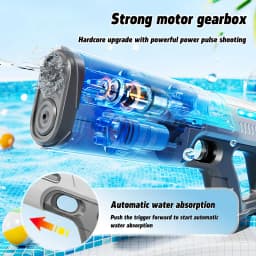 Children's Fully Automatic Water Storage Gun Large Capacity Electric Water Absorbing Toy Gun Summer Outdoor Water Toy Gift