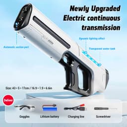 Children's Fully Automatic Water Storage Gun Large Capacity Electric Water Absorbing Toy Gun Summer Outdoor Water Toy Gift