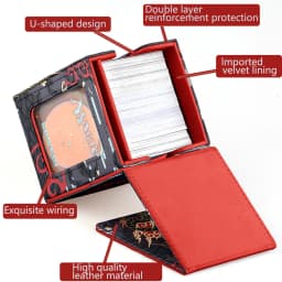 TCG Deck Box 100+ PU Windowed Single Deck PTCG DCG Tabletop Gametrading Cards Storage Box Free 35tp Shell Deck 2 Spacers 2 Dice