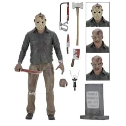 NECA Friday The 13th Jason Voorhees Ultimate 7 Inch Action Figure Horror Movie Collectible Halloween Gift For Fans With 3