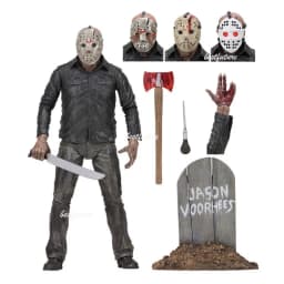 NECA Friday The 13th Jason Voorhees Ultimate 7 Inch Action Figure Horror Movie Collectible Halloween Gift For Fans With 3