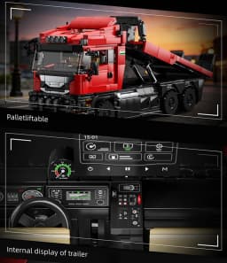 Technical Blocks Truck Sets Trailer Cars Transport Vehicle Creative MOC Building Toys Birthday Gifts Adult 1728Pcs Bricks Model