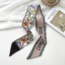 New luxury Brand Model Small Silk Scarf Women Hair Band Bag Handbag Handle Ribbon Scarf Band Neck Scarves Neckerchief