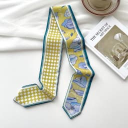 New luxury Brand Model Small Silk Scarf Women Hair Band Bag Handbag Handle Ribbon Scarf Band Neck Scarves Neckerchief