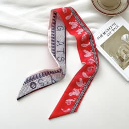 New luxury Brand Model Small Silk Scarf Women Hair Band Bag Handbag Handle Ribbon Scarf Band Neck Scarves Neckerchief
