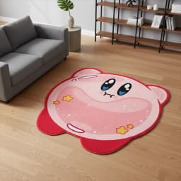 Cartoon Cute Pokemon Rug Anime Kirby Floor Rug Kids Room Gaming Decor Room Art Printed Handmade Carpet for Home Decor