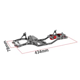 1/10 RC Crawler Carbon Fiber Girder 4MM CNC Metal Car Chassis Frame Body Kit Parts For Axial SCX10 II Rock Off Road Truck