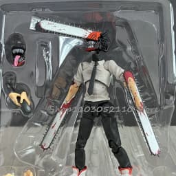 Figma 586 Chainsaw Man Action Figure SHF Denji Katana Man Anime Model Doll Statue Joint Movable Movie Toys Gifts