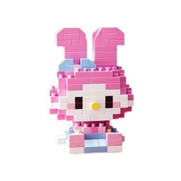 Sanrio Anime Building Blocks Kawaii Hello Kitty Kuromi MyMelody Cinnamoroll Diamond Building Blocks Doll Toy Kids Birthday Gift
