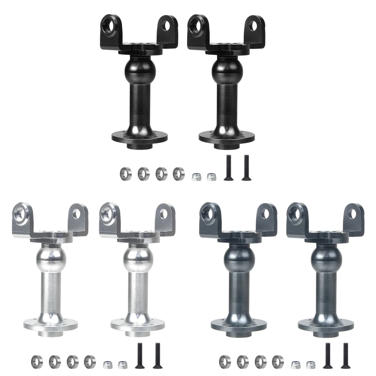 Aluminum Axle/Shaft Tube C-Hubs Kit for Tamiya Super ClodBuster Bullhead Upgrades Parts